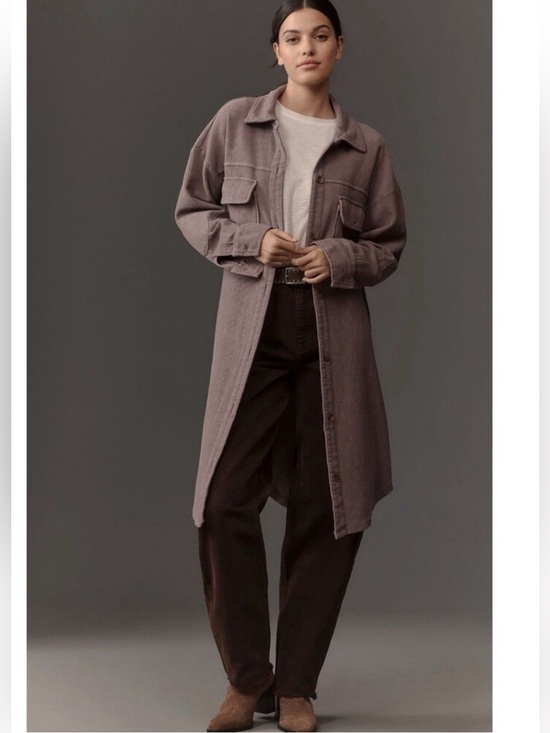 Anthropologie Tops - Anthropologie duster shacket in purple